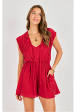 Sadie & Sage Sadie & Sage - Erin Romper (Red)