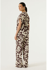 Garcia Garcia - Short Sleeve Floral Print Blouse (Brown / White)