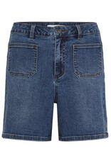 Kaffe Kaffe - Brook High Rise Patch Pocket Shorts (Medium Blue)