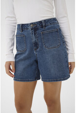 Kaffe Kaffe - Brook High Rise Patch Pocket Shorts (Medium Blue)