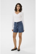 Kaffe Kaffe - Brook High Rise Patch Pocket Shorts (Medium Blue)
