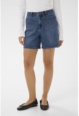 Kaffe Kaffe - Brook High Rise Patch Pocket Shorts (Medium Blue)