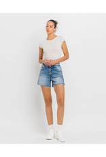 VERVET VERVET - Rebecca High Rise Cleancut Hem A Line Shorts (Inner Circle)
