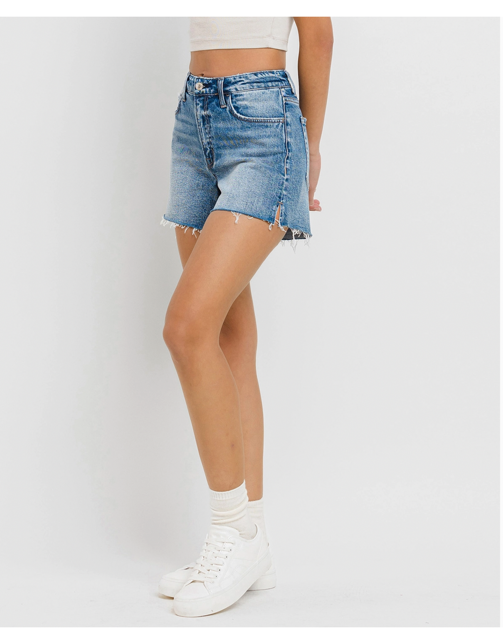 VERVET VERVET - Rebecca High Rise Cleancut Hem A Line Shorts (Inner Circle)