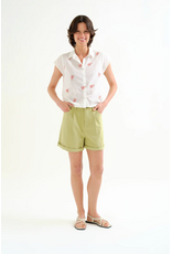 Compania Fantastica Compania Fantastica -  Lobster Embroidered Button Up Blouse