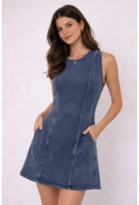 RD Style RD Style - Radia Denim Look French Terry Dress (Denim Blue)