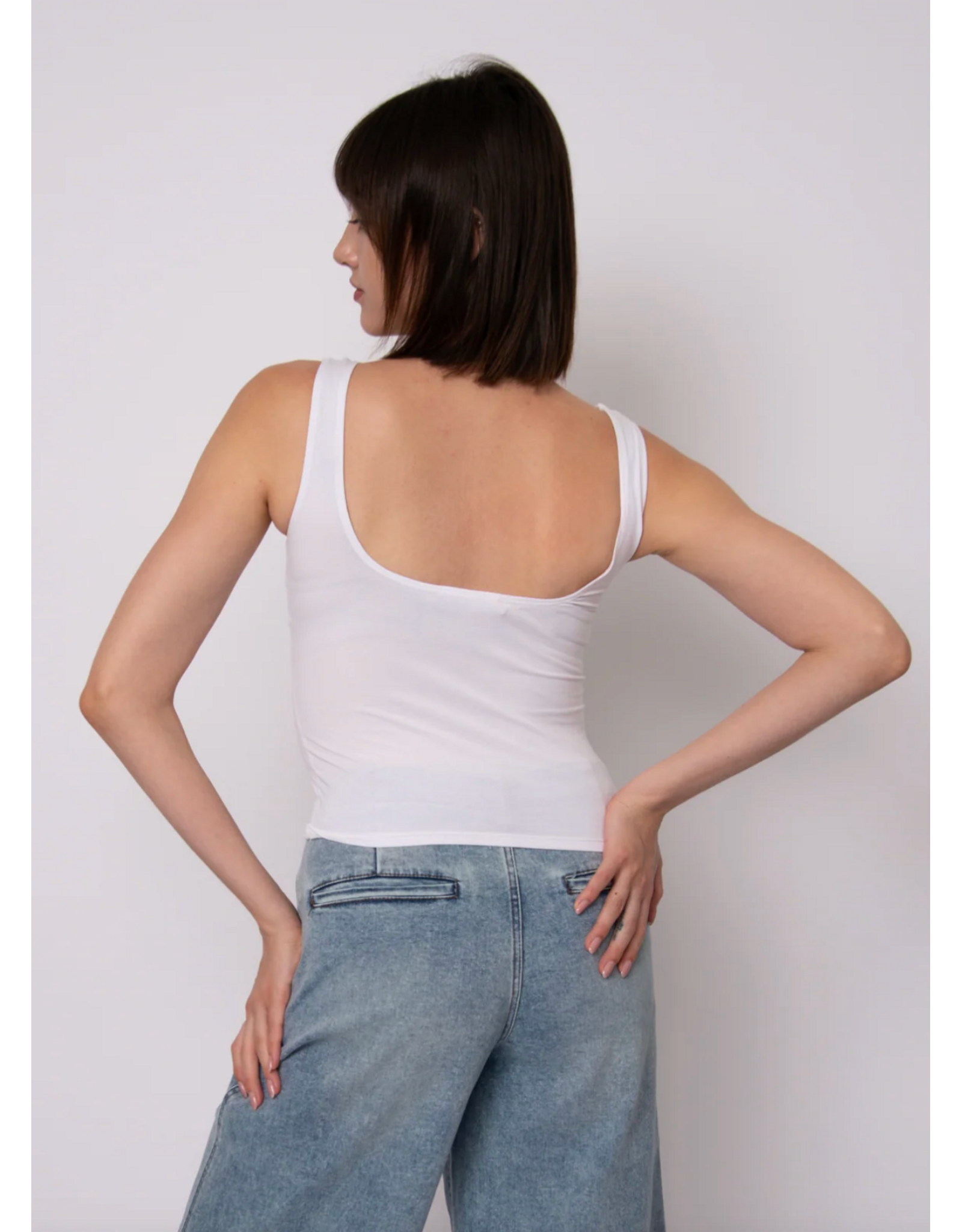RD Style RD Style - Imane Cotton Core Sweetheart Tank (White)