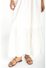 Liverpool Liverpool - Tiered Maxi Skirt (Cream Stripe)