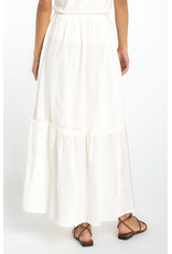 Liverpool Liverpool - Tiered Maxi Skirt (Cream Stripe)