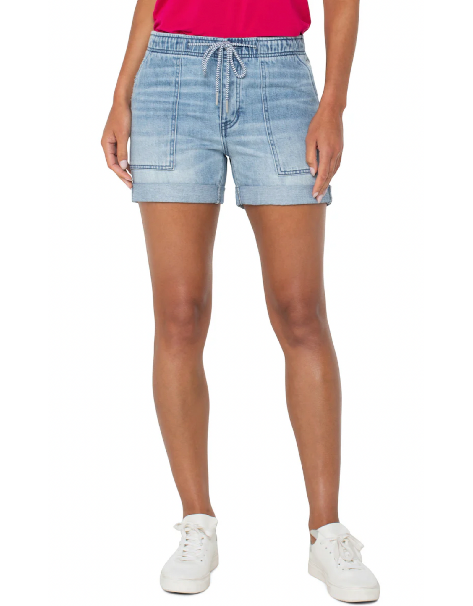 Liverpool Liverpool - Rascal short with roll hem (Boylston)
