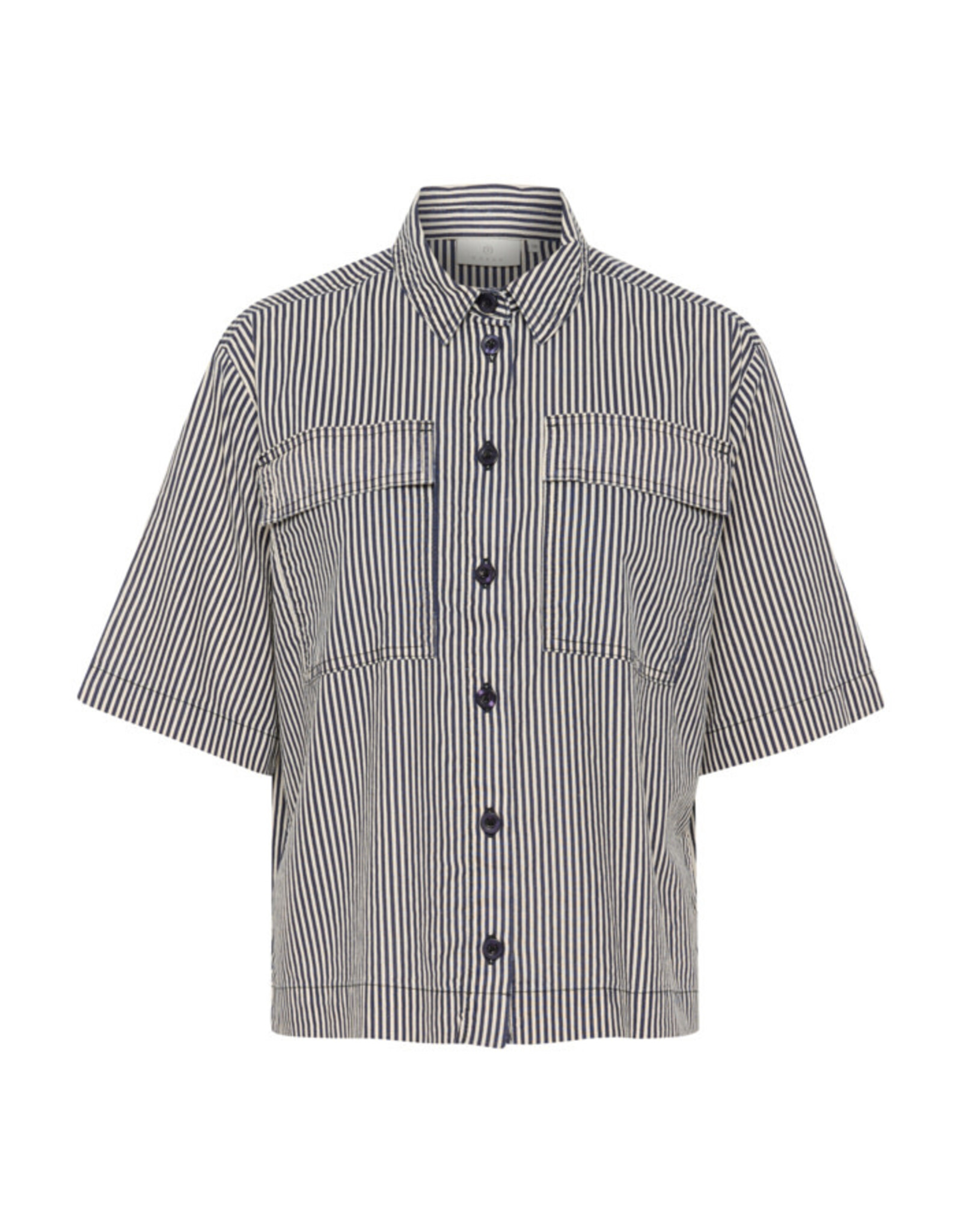 Kaffe Kaffe - Naya Striped Shirt (Midnight / White)