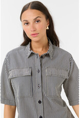 Kaffe Kaffe - Naya Striped Shirt (Midnight / White)