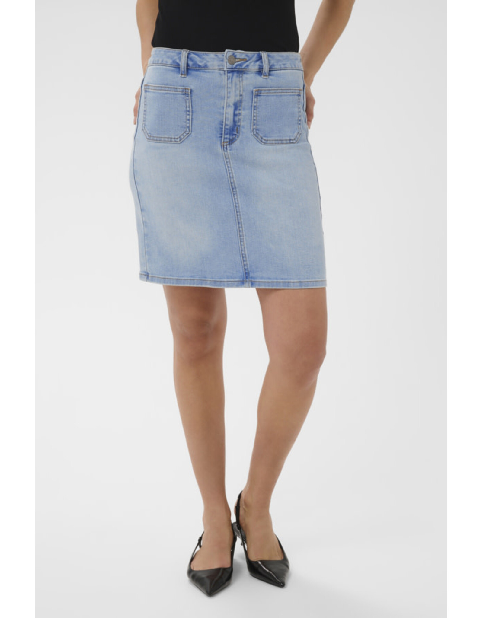 Kaffe Kaffe - Karla Denim Skirt (Light Blue)
