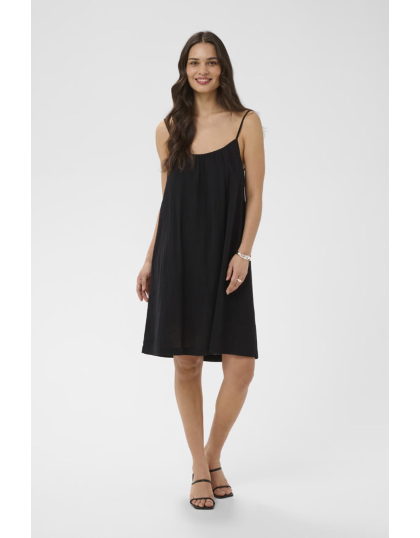 Kaffe Kaffe - Pauline Short Strap Dress (Black Deep)