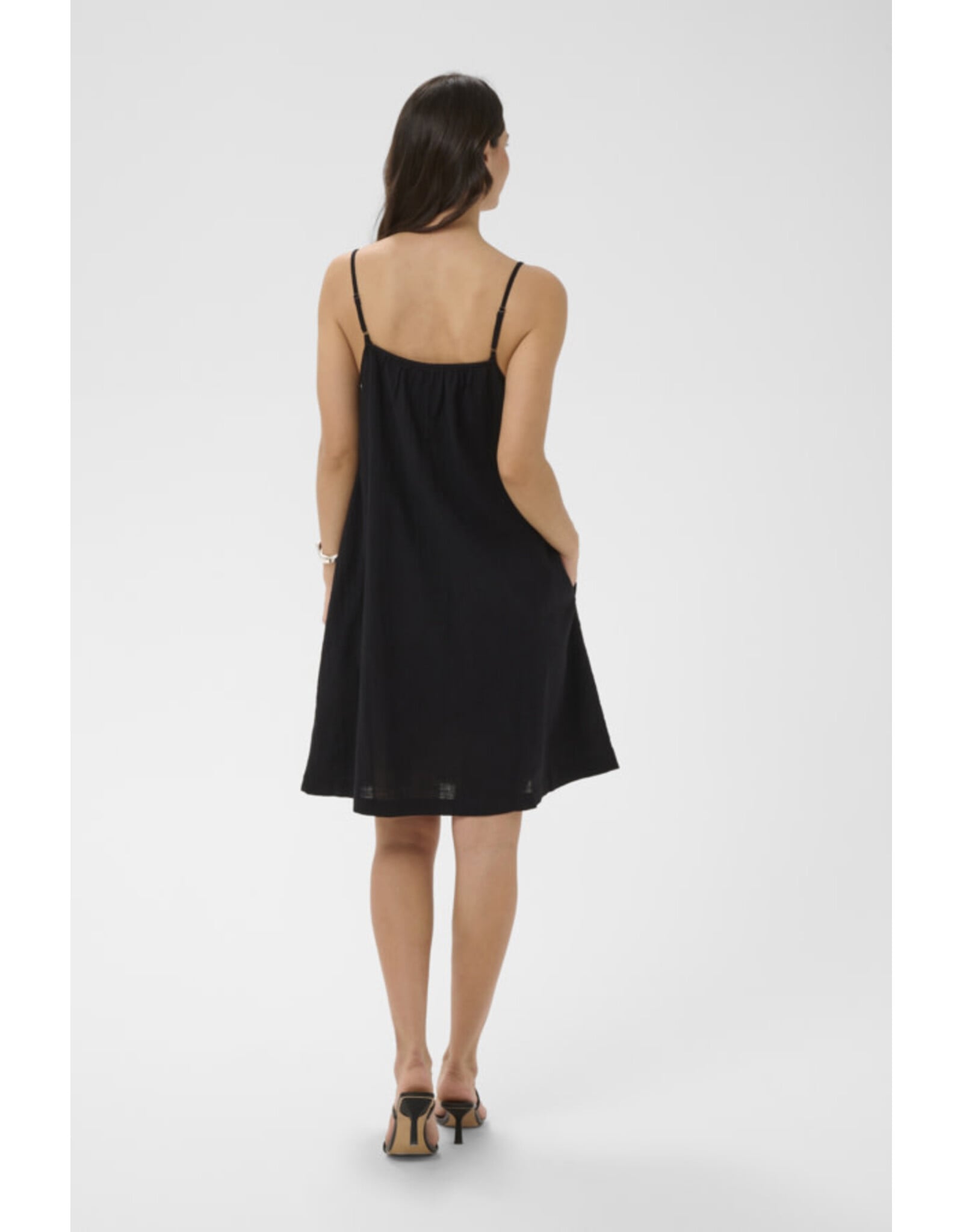 Kaffe Kaffe - Pauline Short Strap Dress (Black Deep)