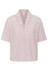 Kaffe Kaffe - Lara Short Sleeve Button Up Shirt (Ballerina / Chalk)