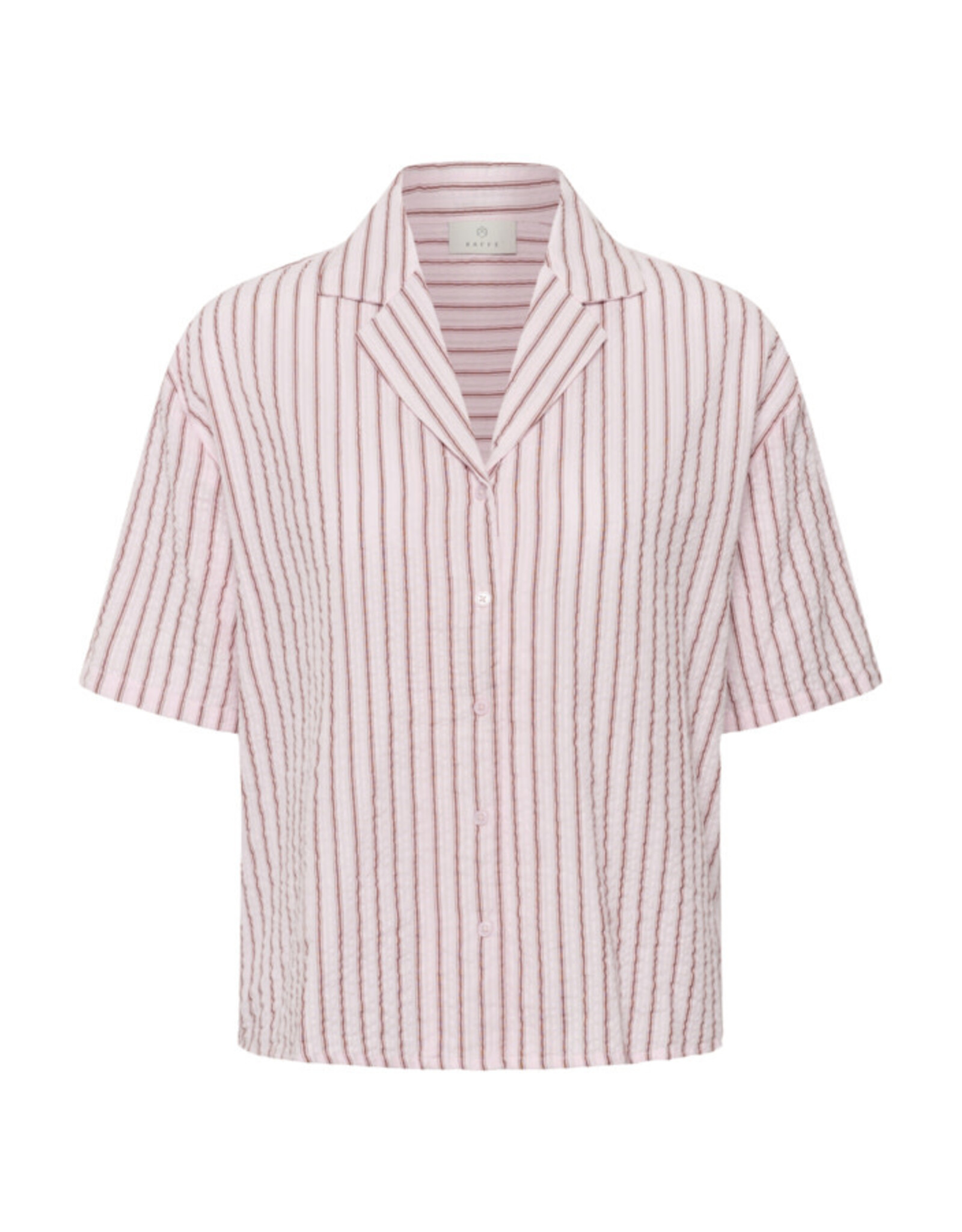 Kaffe Kaffe - Lara Short Sleeve Button Up Shirt (Ballerina / Chalk)