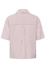 Kaffe Kaffe - Lara Short Sleeve Button Up Shirt (Ballerina / Chalk)