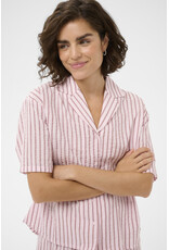 Kaffe Kaffe - Lara Short Sleeve Button Up Shirt (Ballerina / Chalk)