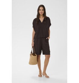 Kaffe Kaffe - Milia Short Sleeve Blouse (Black Coffee)
