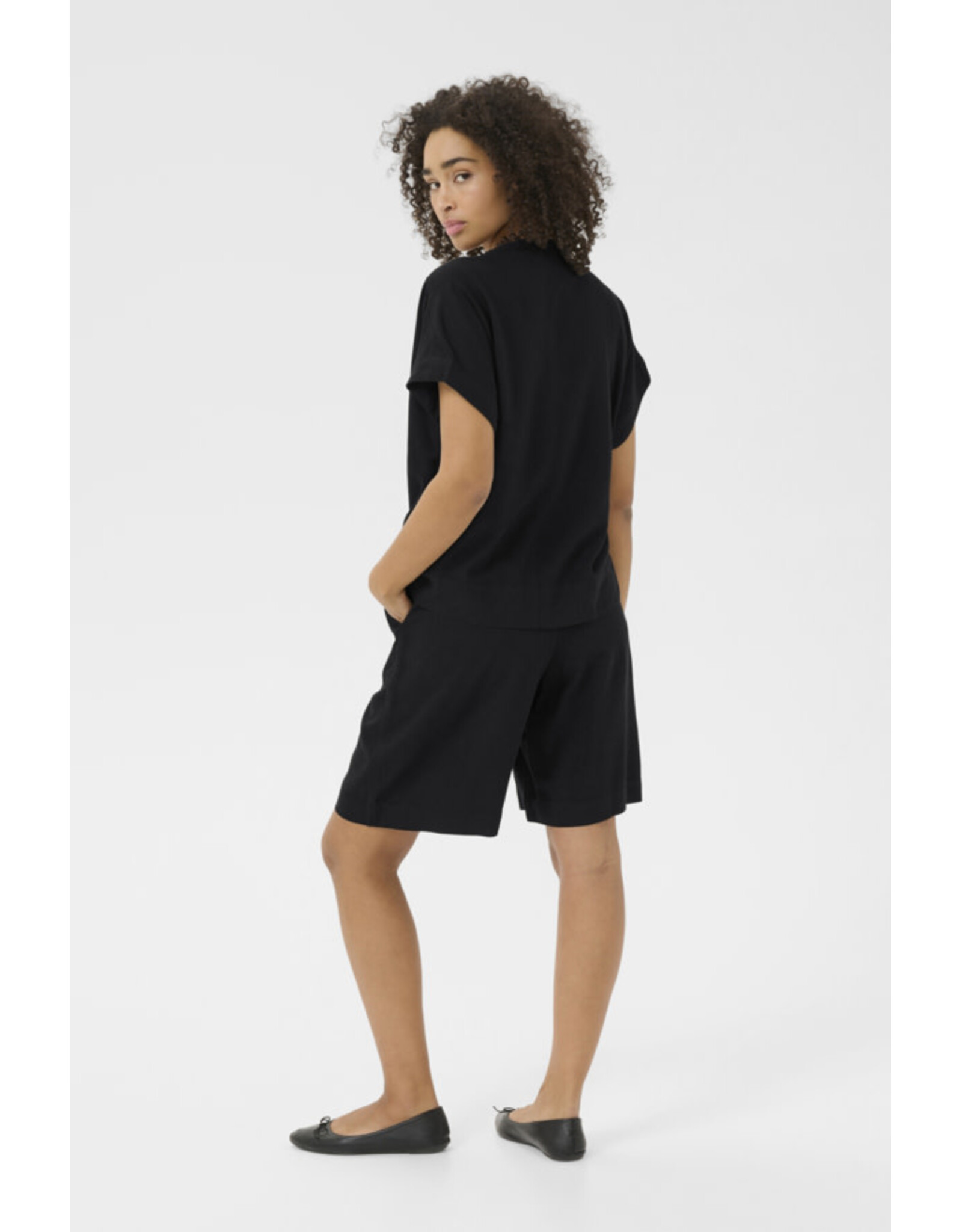 Kaffe Kaffe - Milia Short Sleeve Blouse (Black Deep)