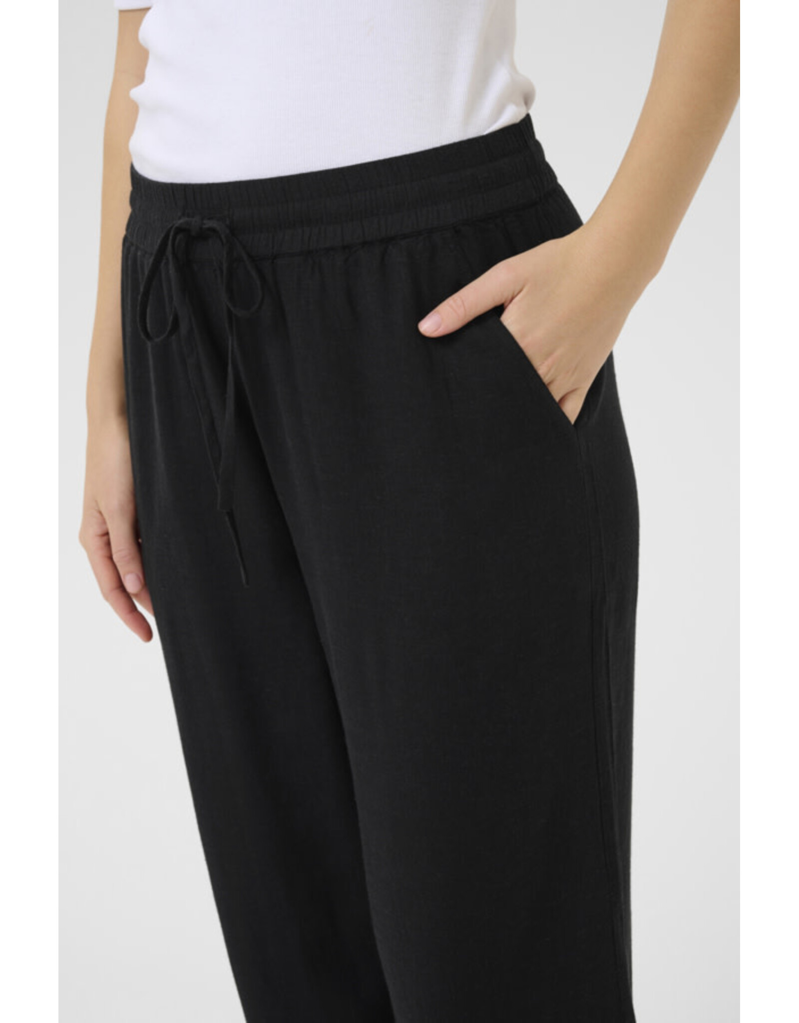 Kaffe Kaffe - Milia Cropped Wide Pants (Black Deep)