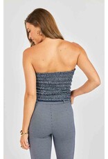 Sadie & Sage Sadie & Sage - Frankie Smocked Tube Top (Navy / White)