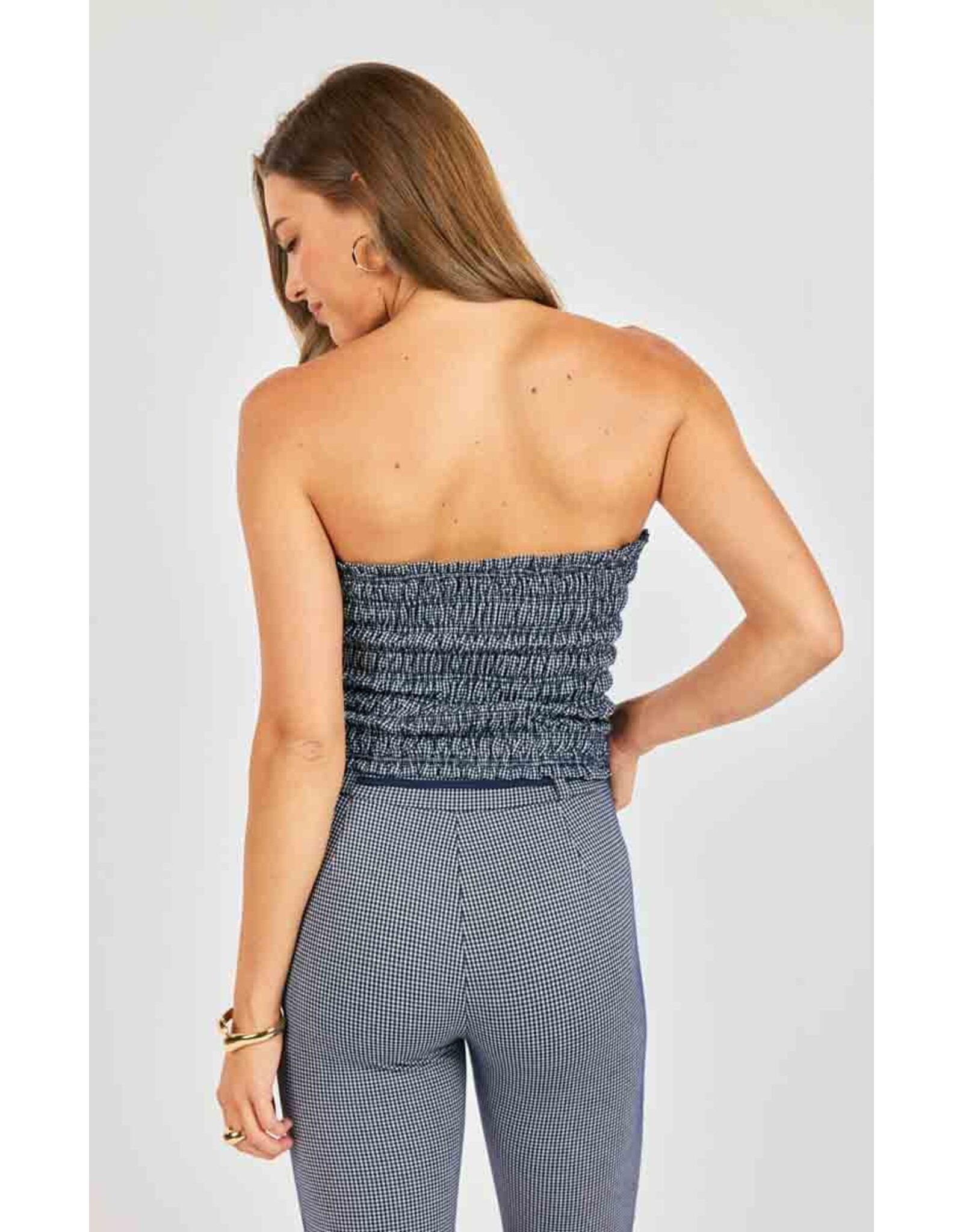 Sadie & Sage Sadie & Sage - Frankie Smocked Tube Top (Navy / White)