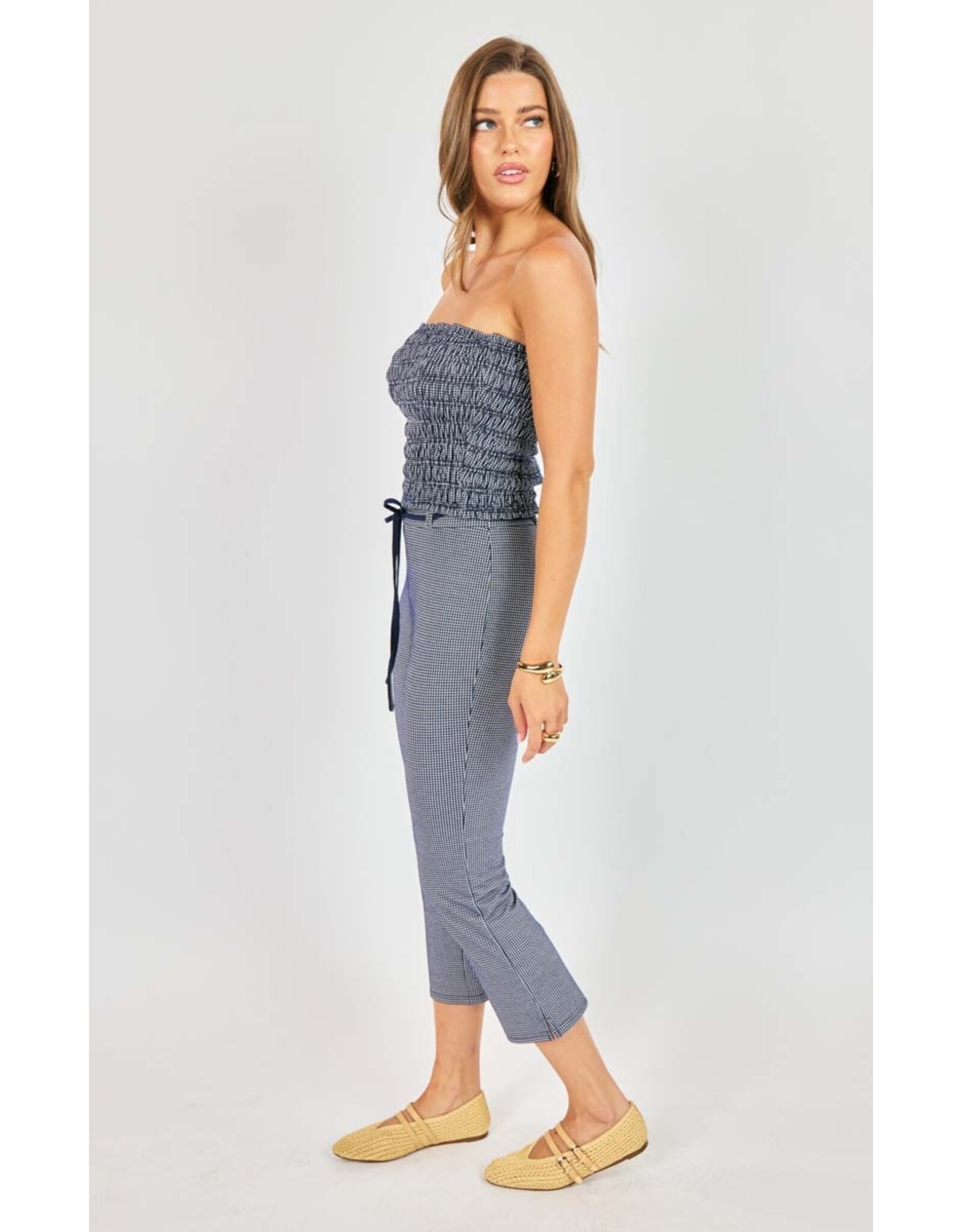 Sadie & Sage Sadie & Sage - Frankie Smocked Tube Top (Navy / White)