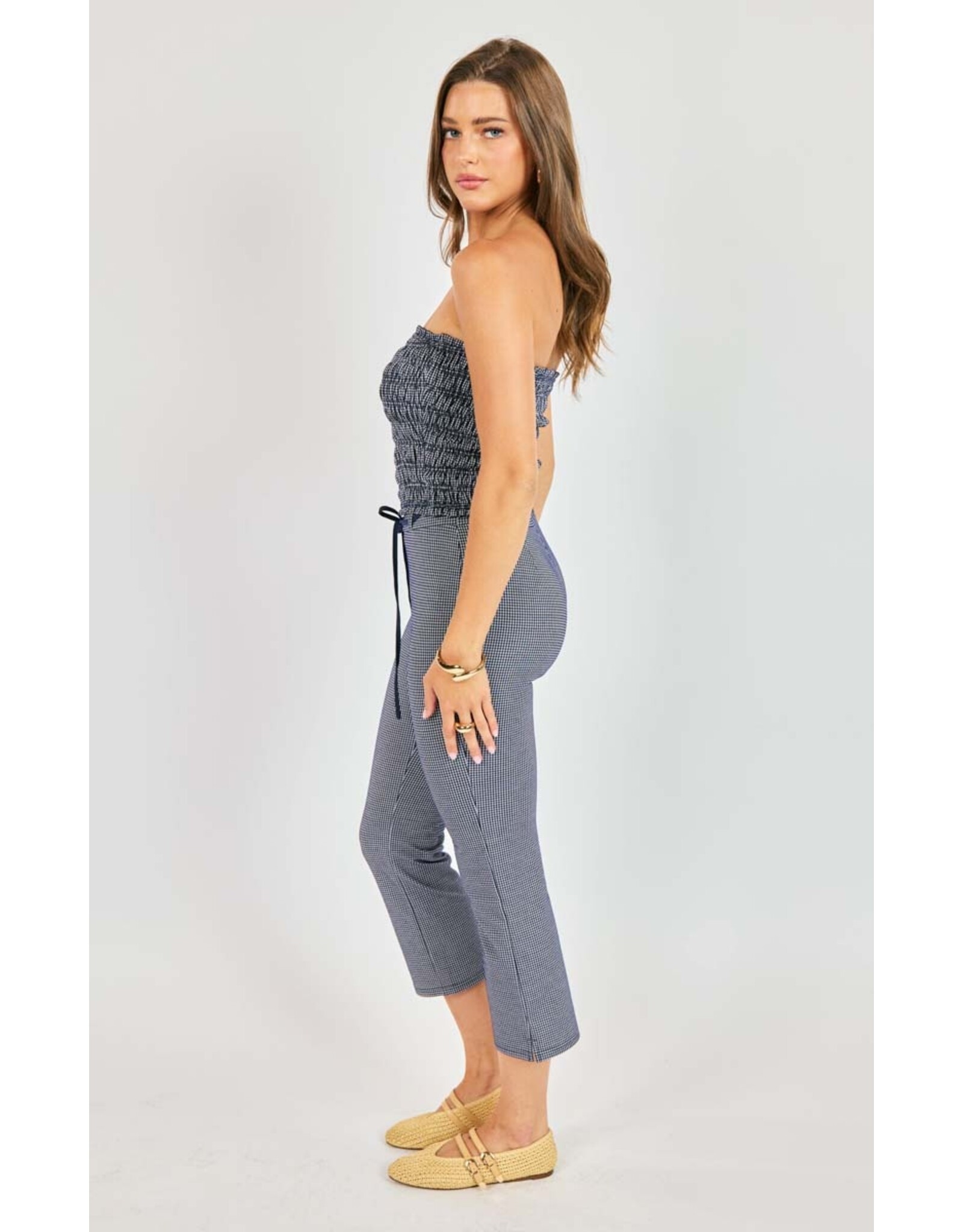 Sadie & Sage Sadie & Sage - Frankie Smocked Tube Top (Navy / White)