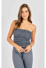 Sadie & Sage Sadie & Sage - Frankie Smocked Tube Top (Navy / White)