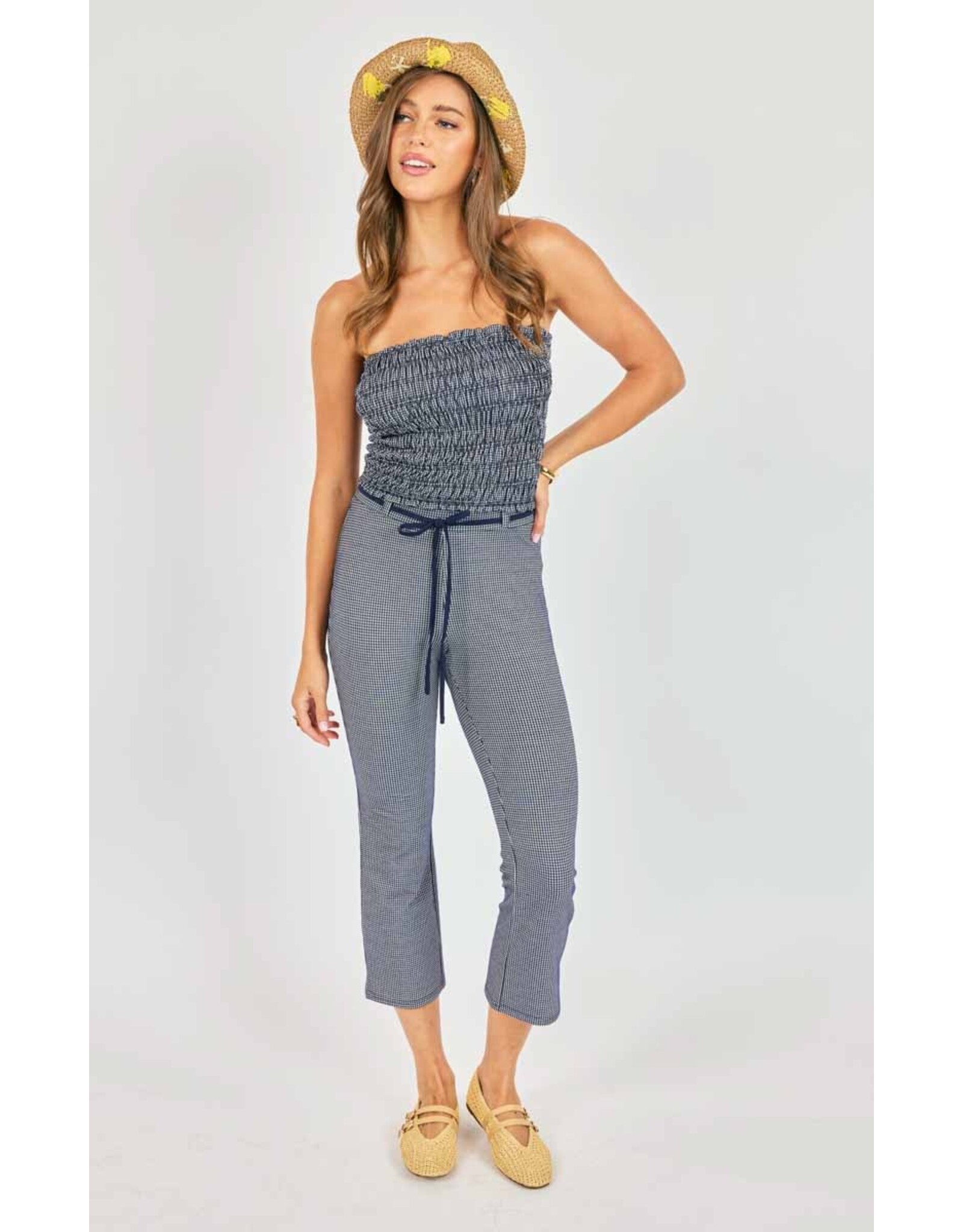Sadie & Sage Sadie & Sage - Frankie Smocked Tube Top (Navy / White)