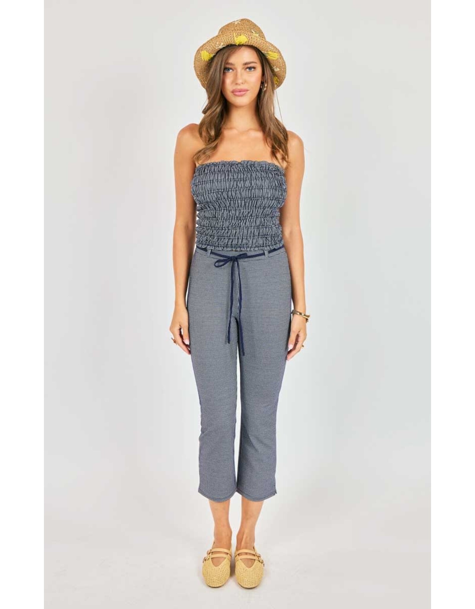 Sadie & Sage Sadie & Sage - Frankie Smocked Tube Top (Navy / White)