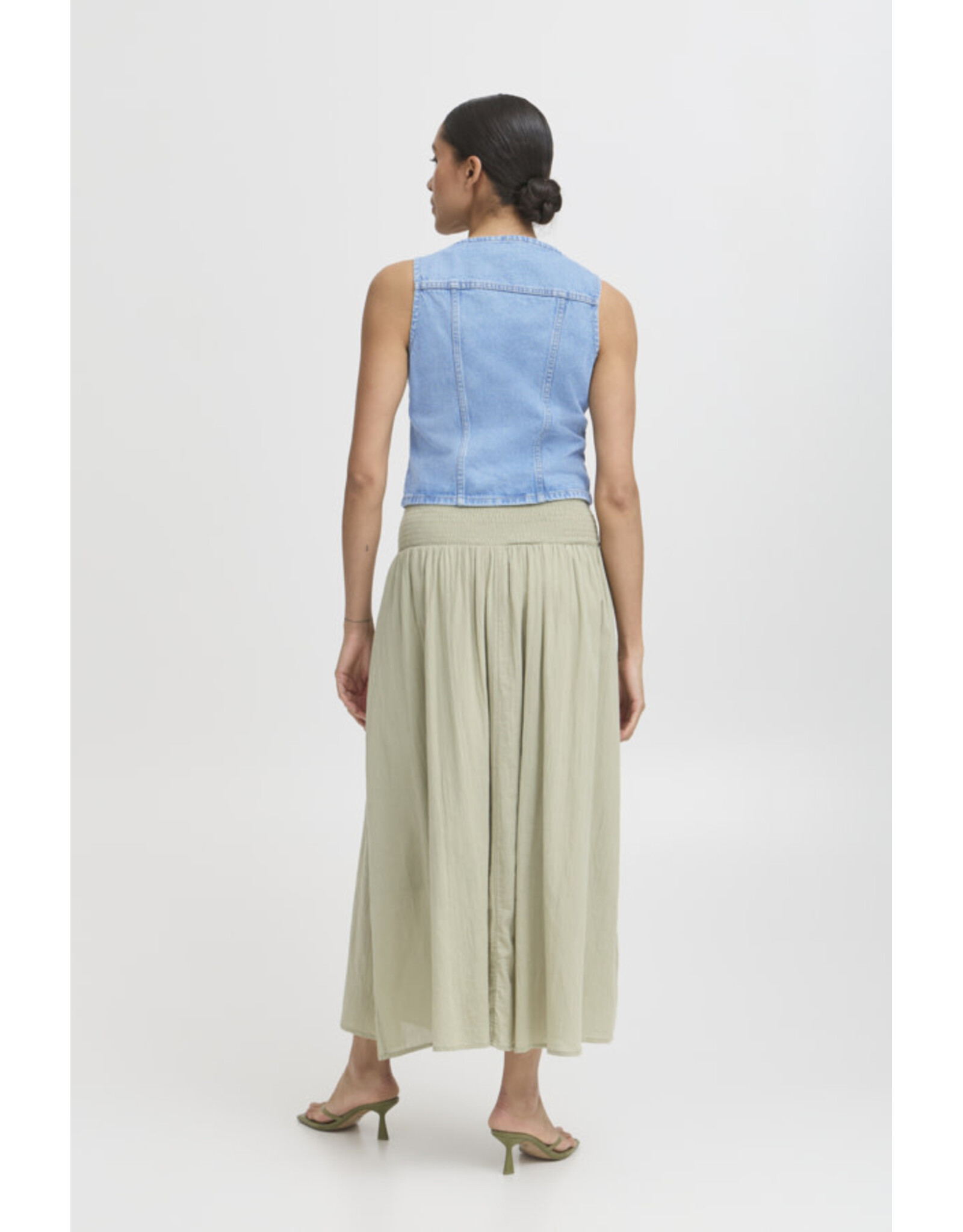 b.young b.young - Kallie Waistcoat (Light Blue Denim)