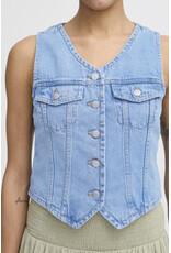 b.young b.young - Kallie Waistcoat (Light Blue Denim)