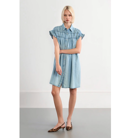 Molly Bracken Molly Bracken - Button Up Dress with Smocked Details
