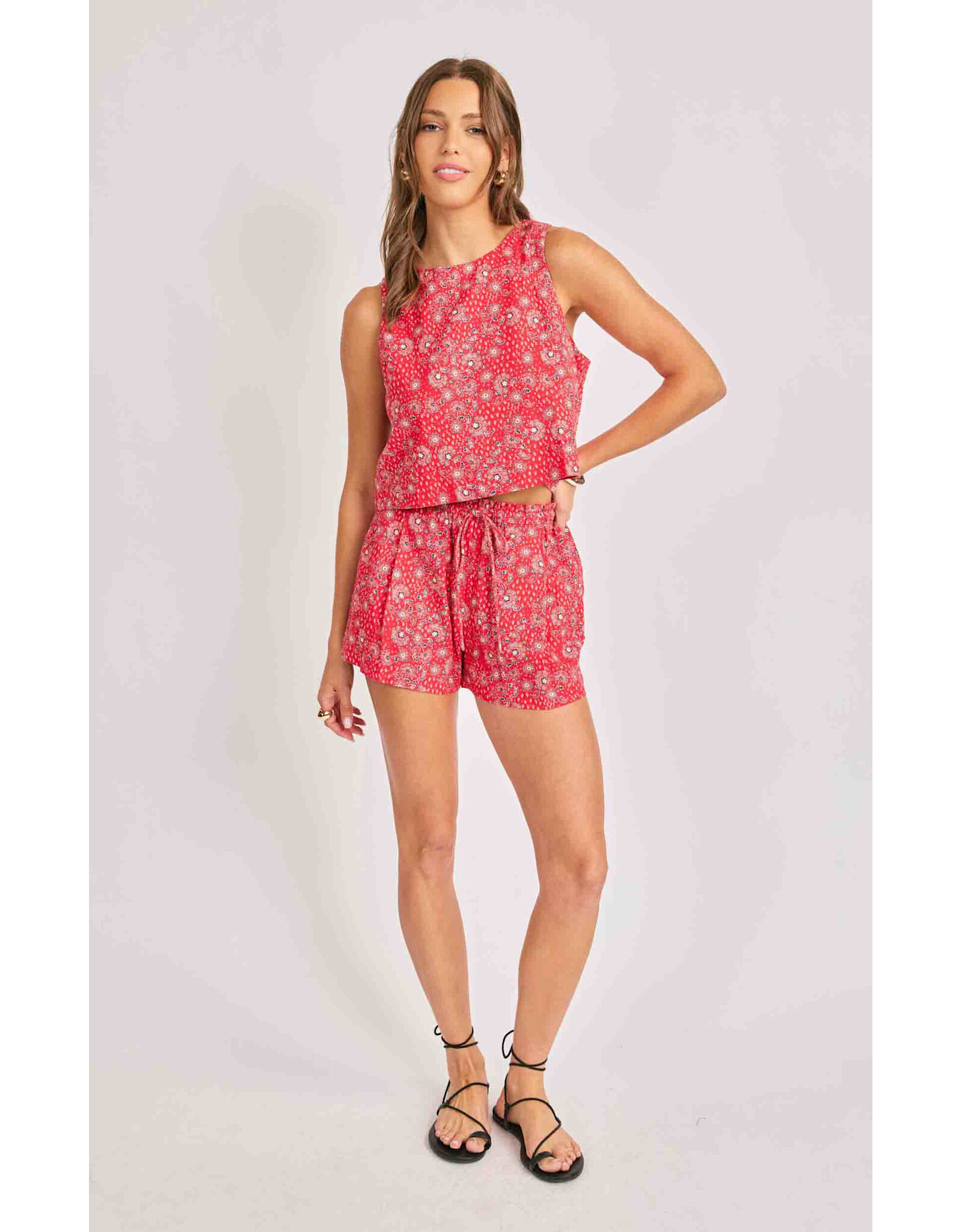 Sadie & Sage Sadie & Sage - Firecracker Sleeveless Top (Red)
