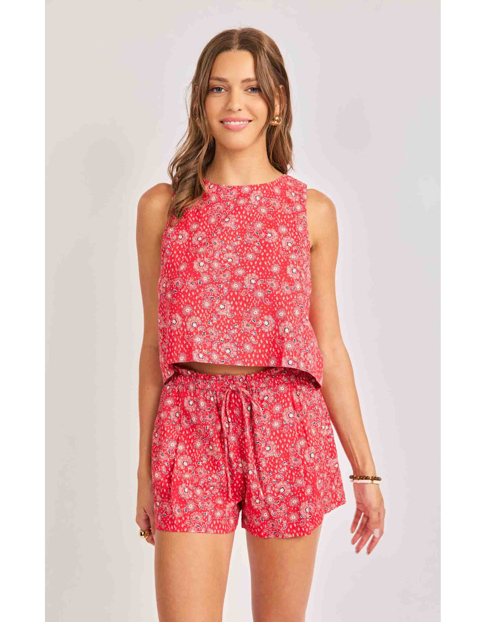 Sadie & Sage Sadie & Sage - Firecracker Sleeveless Top (Red)
