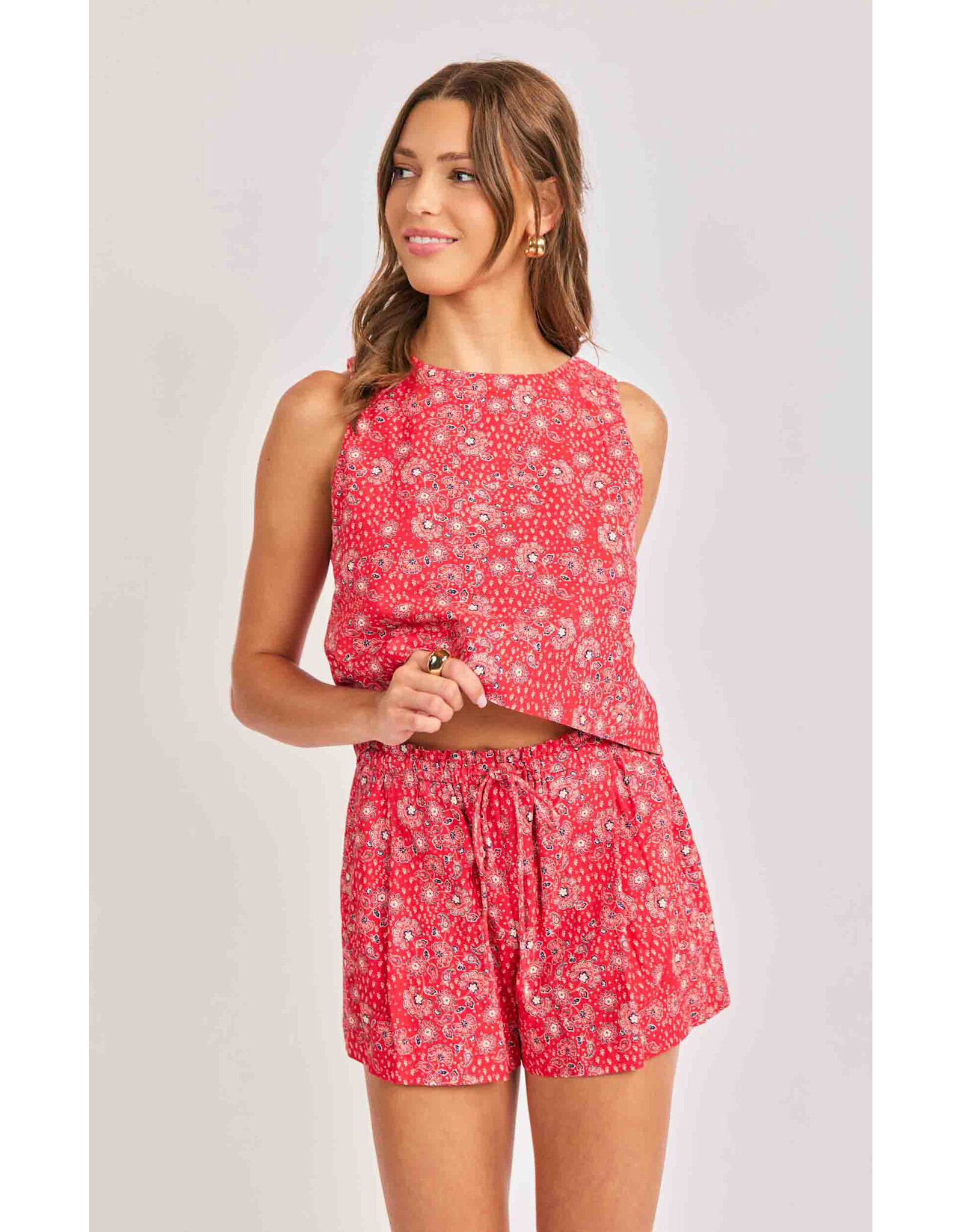 Sadie & Sage Sadie & Sage - Firecracker Sleeveless Top (Red)