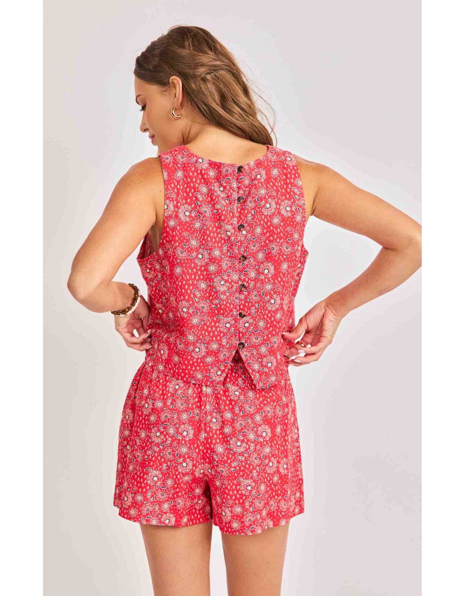 Sadie & Sage Sadie & Sage - Firecracker Sleeveless Top (Red)