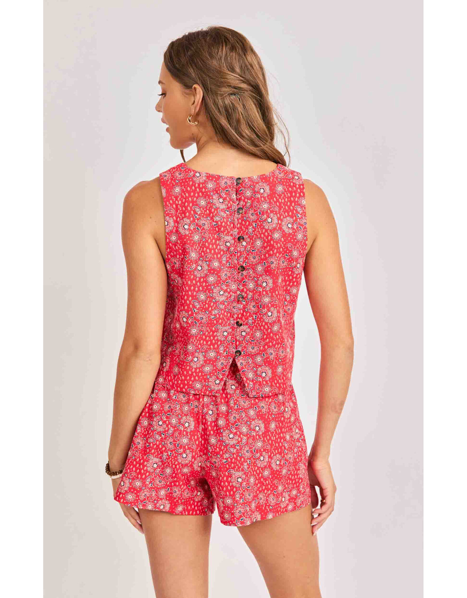Sadie & Sage Sadie & Sage - Firecracker Sleeveless Top (Red)