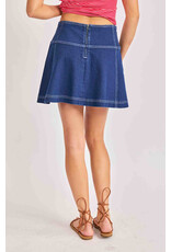 Sadie & Sage Sadie & Sage - Cowgirl Denim Mini Skirt (Indigo)