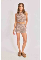 Sadie & Sage Sadie & Sage - Mustang Gingham Shorts (Brown)