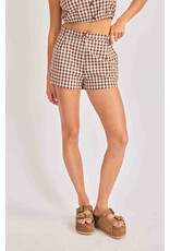 Sadie & Sage Sadie & Sage - Mustang Gingham Shorts (Brown)