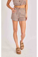 Sadie & Sage Sadie & Sage - Mustang Gingham Shorts (Brown)