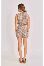 Sadie & Sage Sadie & Sage - Mustang Gingham Shorts (Brown)