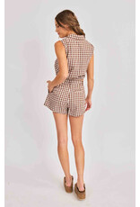 Sadie & Sage Sadie & Sage - Mustang Gingham Shorts (Brown)