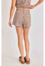 Sadie & Sage Sadie & Sage - Mustang Gingham Shorts (Brown)