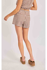 Sadie & Sage Sadie & Sage - Mustang Gingham Shorts (Brown)