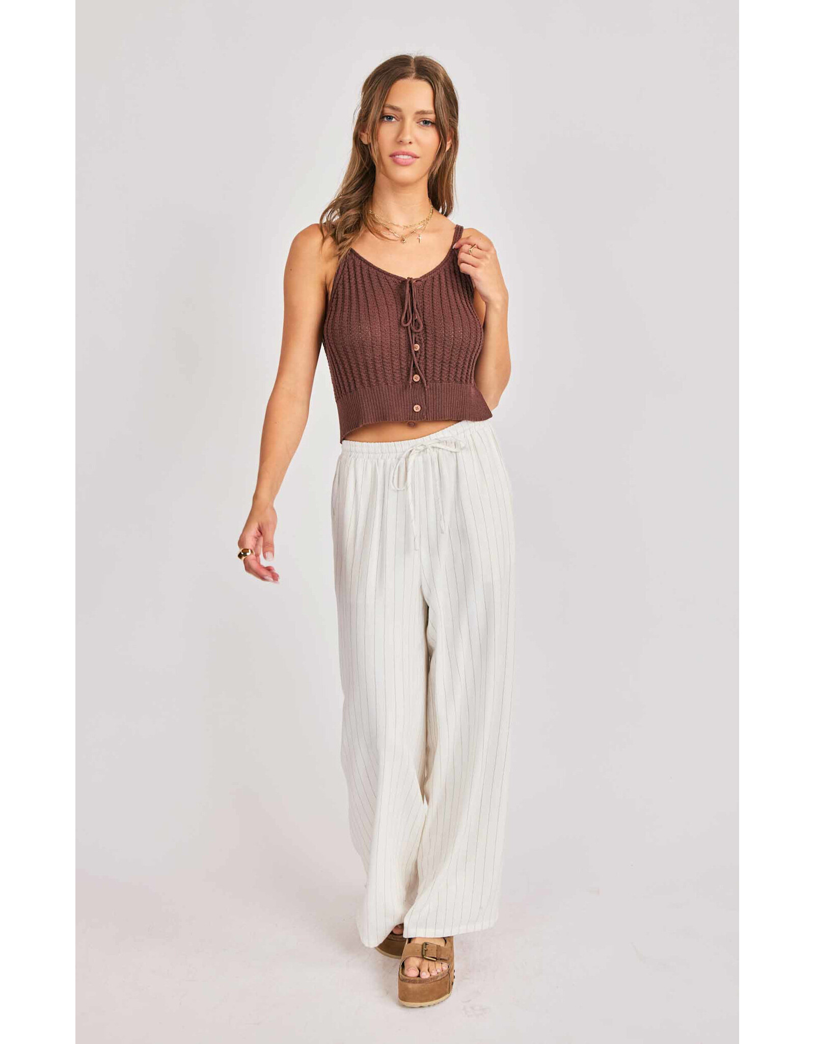 Sadie & Sage Sadie & Sage - Marlow Sweater Vest (Brown)